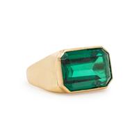 Yellow Gold and Synthetic Spinel Ring