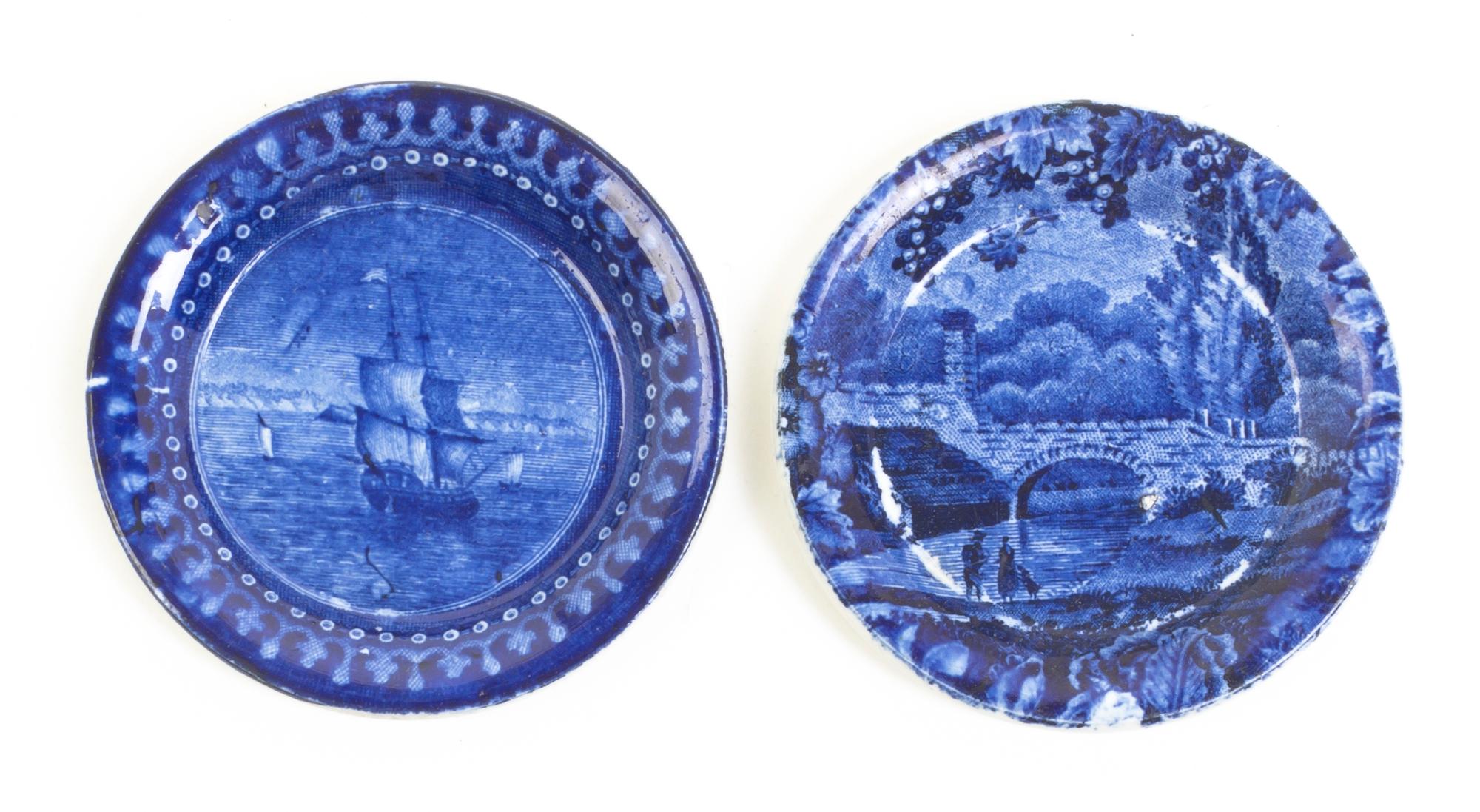 Two English Saucers Diameter 3 1/2 inches.