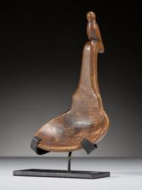 Anishinaabe Wood Ladle, with Bird Effigy