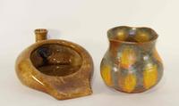 Two Haeger Pottery Table Articles Height of first 7 1/2 inches.