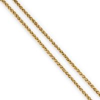 Yellow Gold Long Chain Necklace