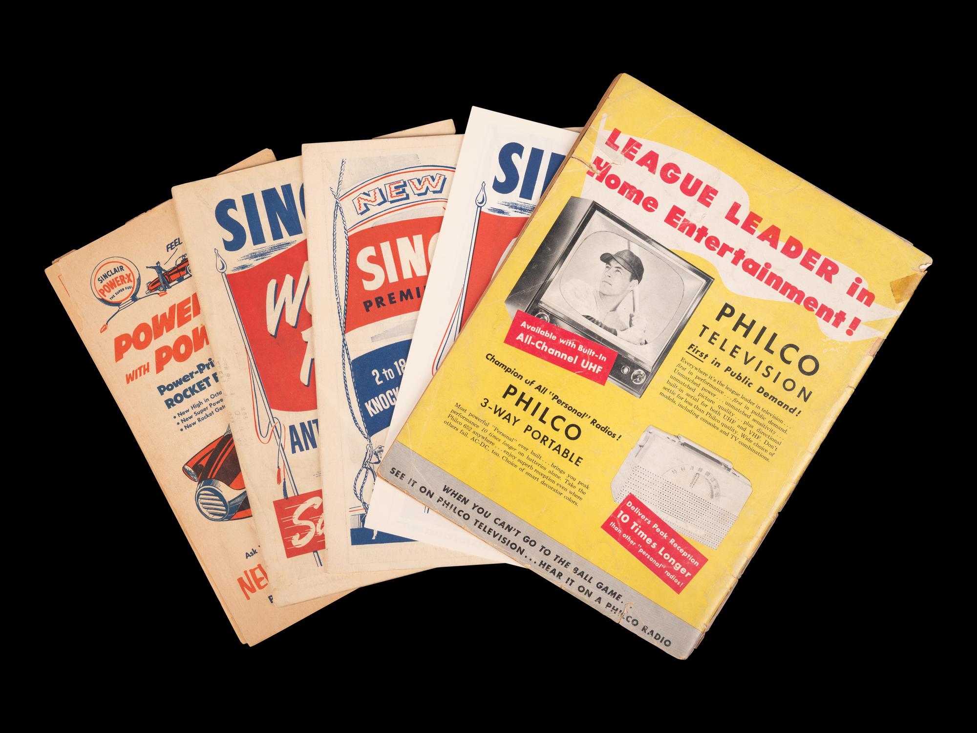A Group of Vintage New York Baseball Publications (Including Willie Mays and Mickey Mantle Rookie Seasons),