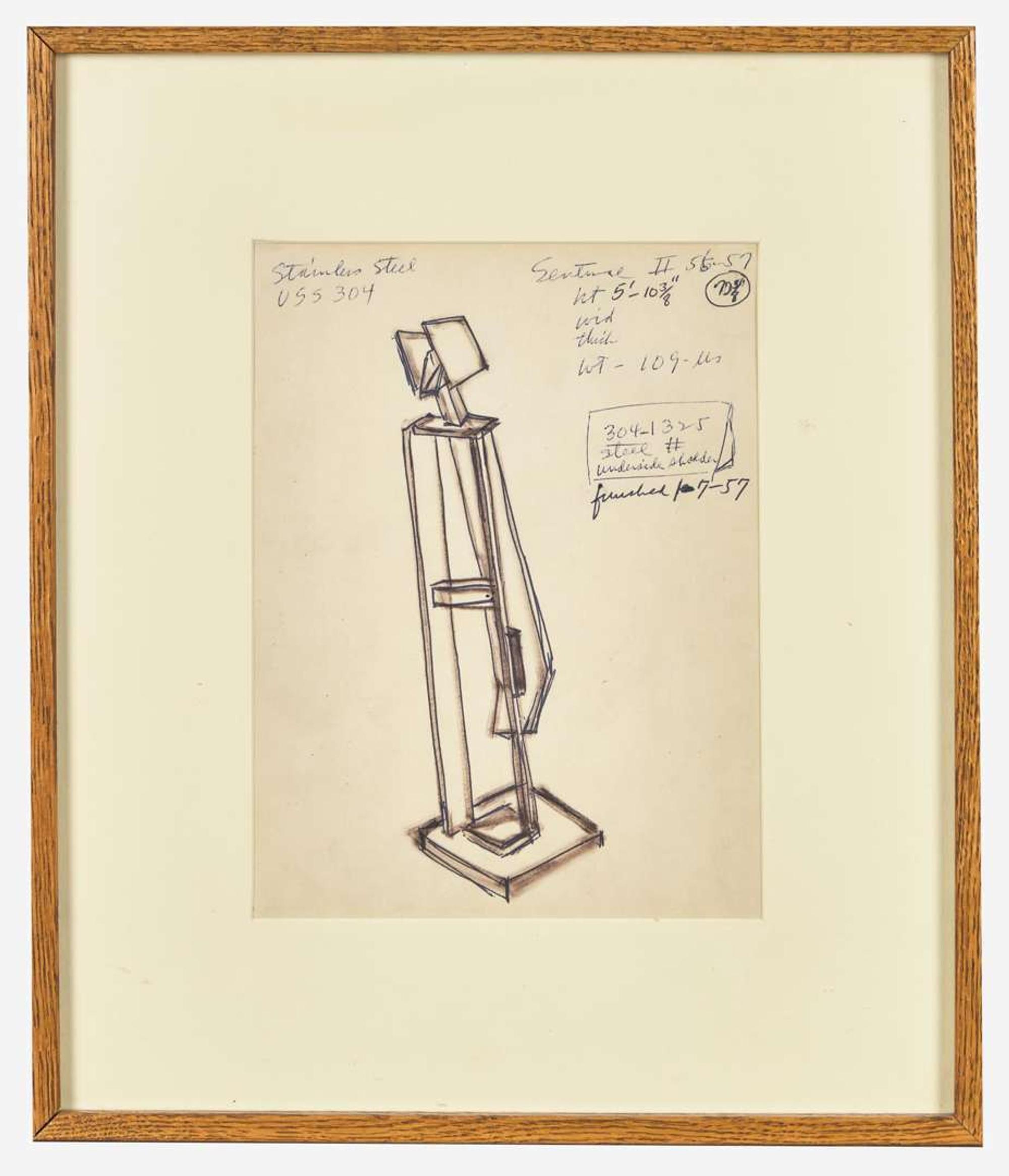 David Smith (American, 1906-1965) - Sentinel II (Study for Sculpture)
