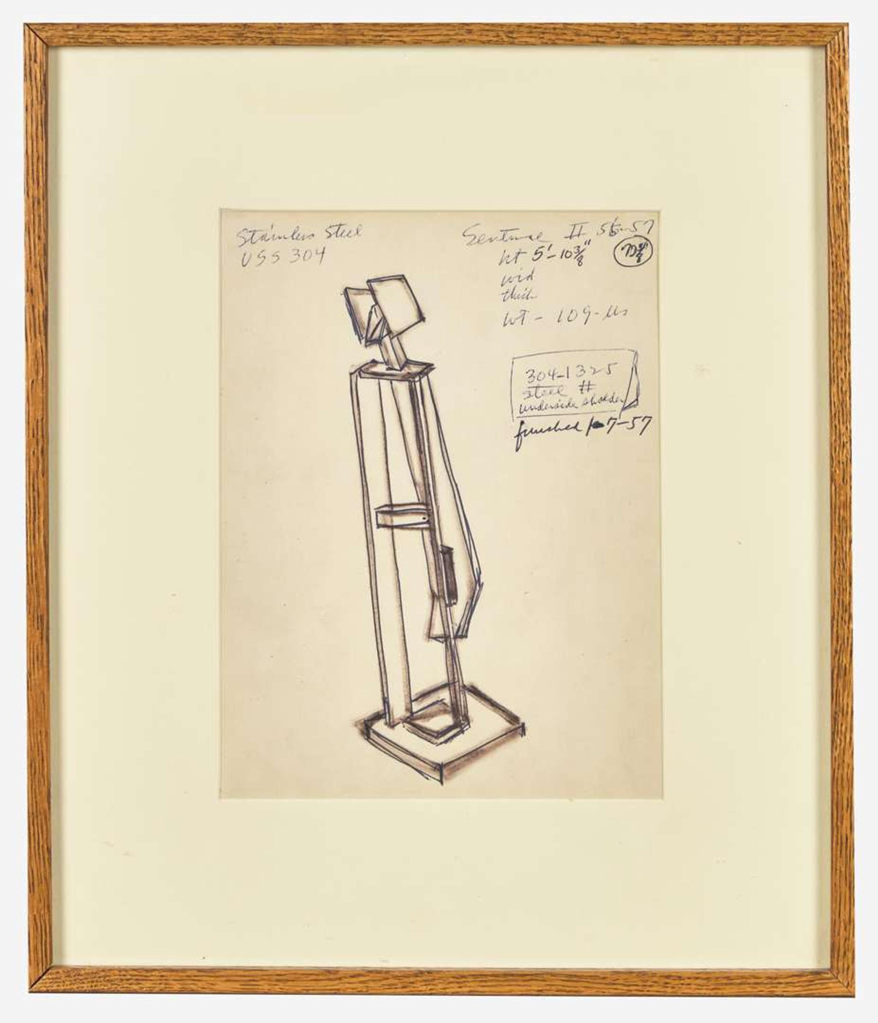 David Smith (American, 1906-1965) - Sentinel II (Study for Sculpture)