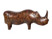 An Omersa Leather Rhinoceros Footstool