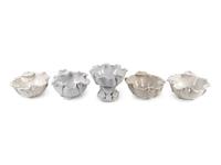 Five Chinese Blanc de Chine Porcelain Lotus Bowls