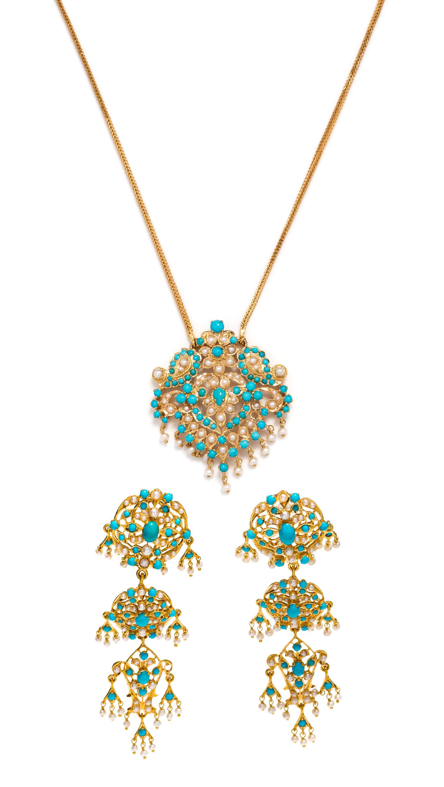 TURQUOISE AND IMITATION TURQUOISE SET