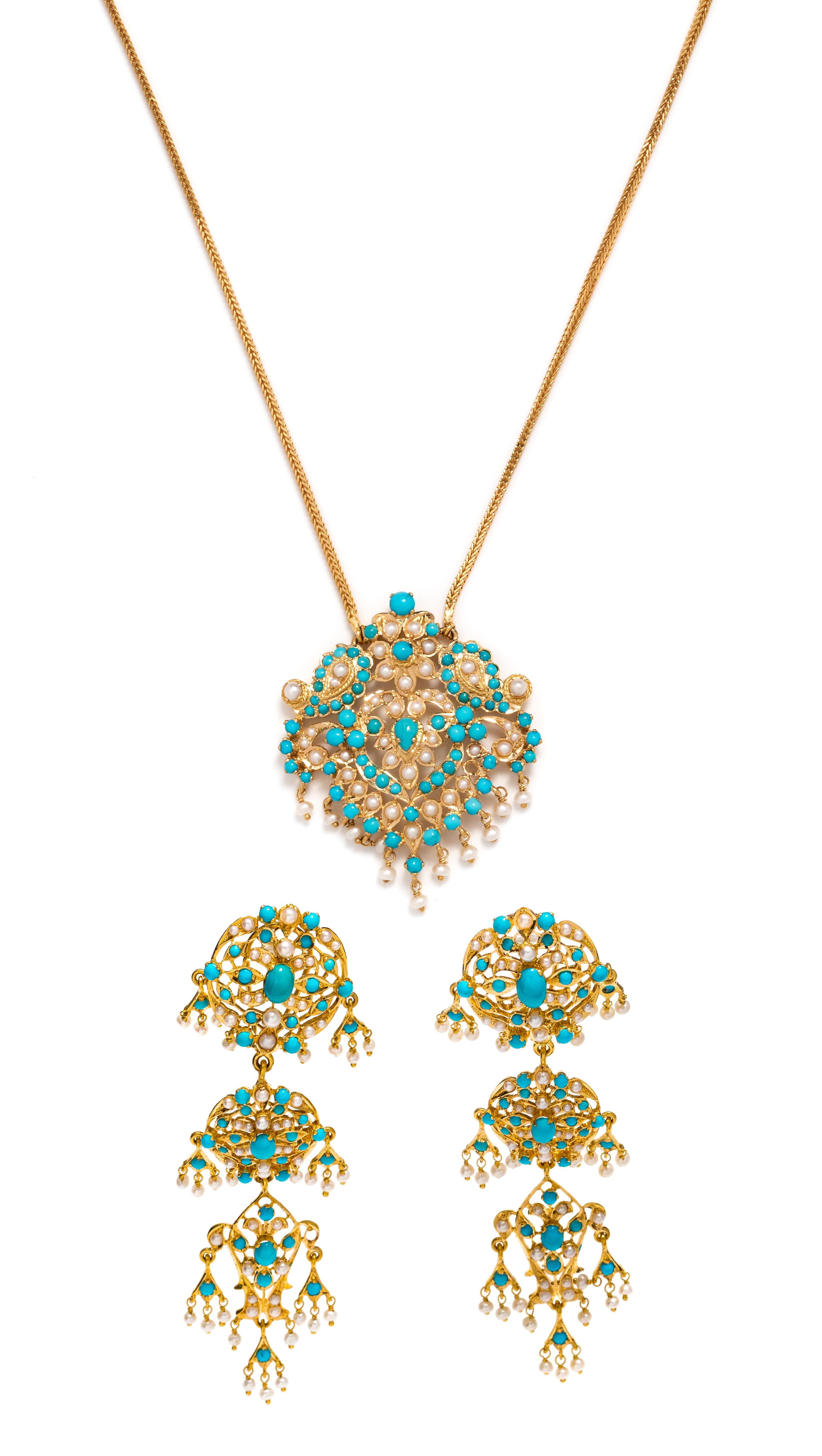 TURQUOISE AND IMITATION TURQUOISE SET