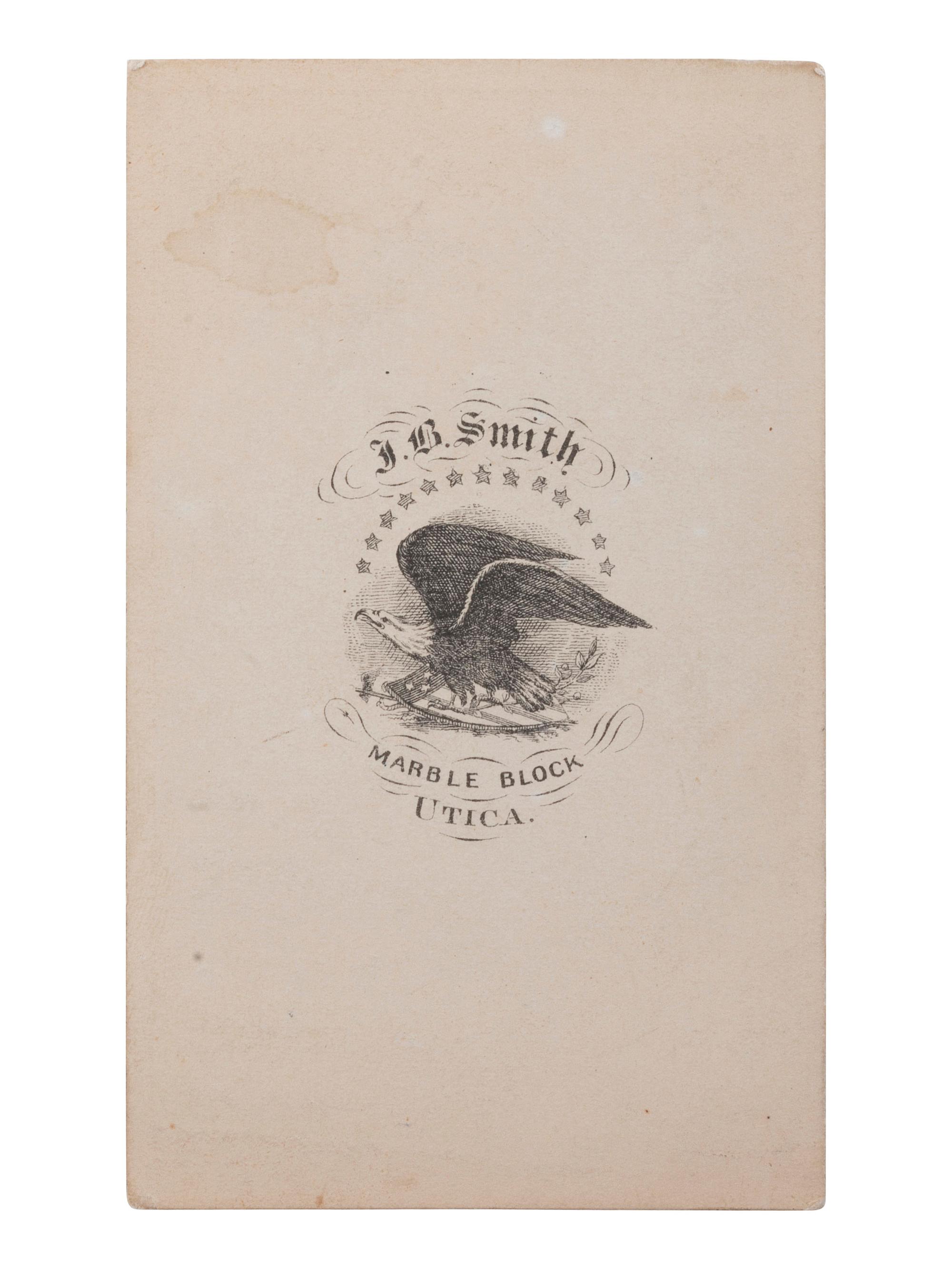 [CIVIL WAR]. CDV of Captain John Henry Howell as First Lieutenant, New York 1st Light Artillery. Utica: J.B. Smith, ca 1862.