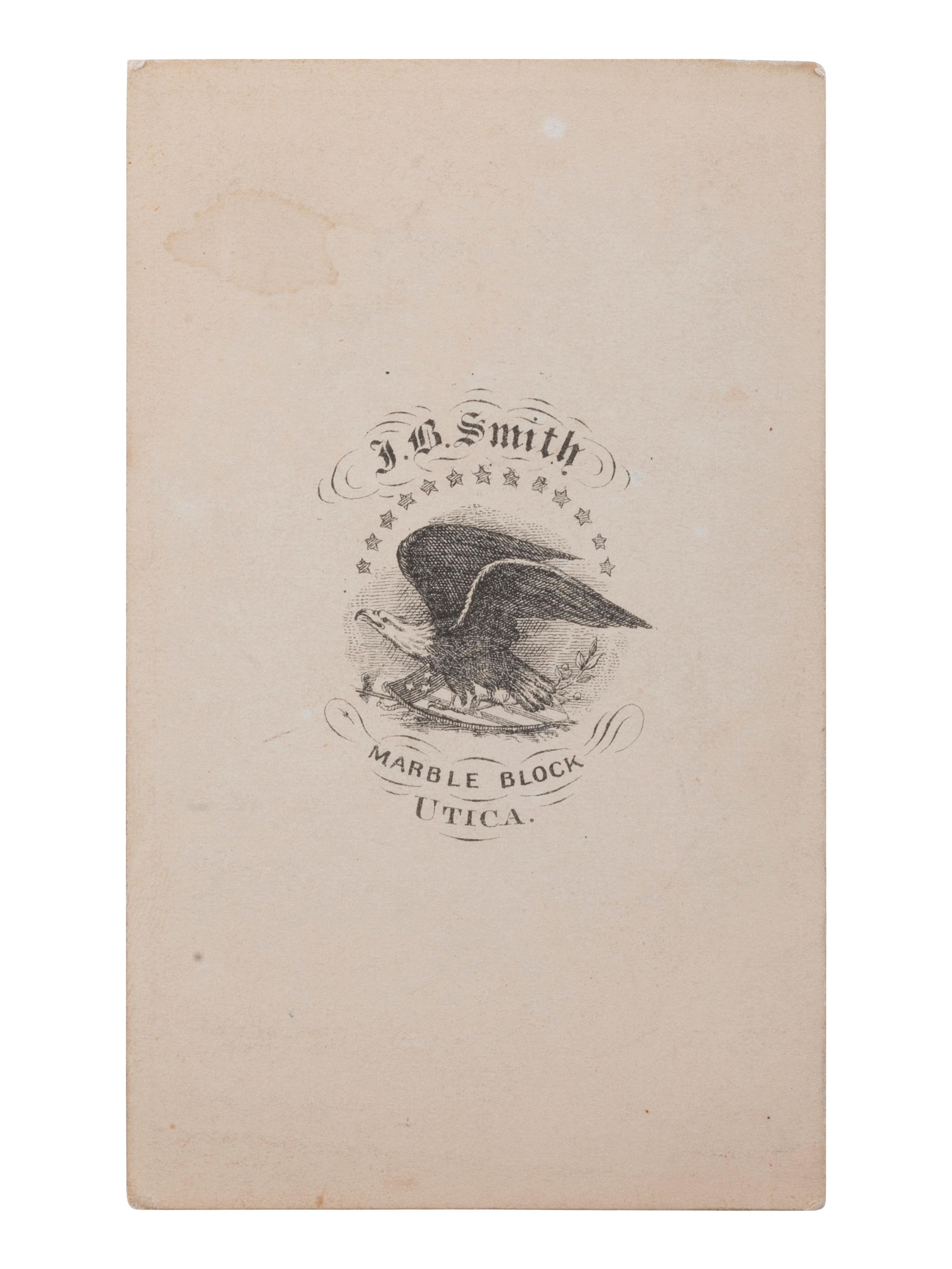 [CIVIL WAR]. CDV of Captain John Henry Howell as First Lieutenant, New York 1st Light Artillery. Utica: J.B. Smith, ca 1862.