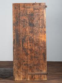 Two Painted Wood Barn Doors