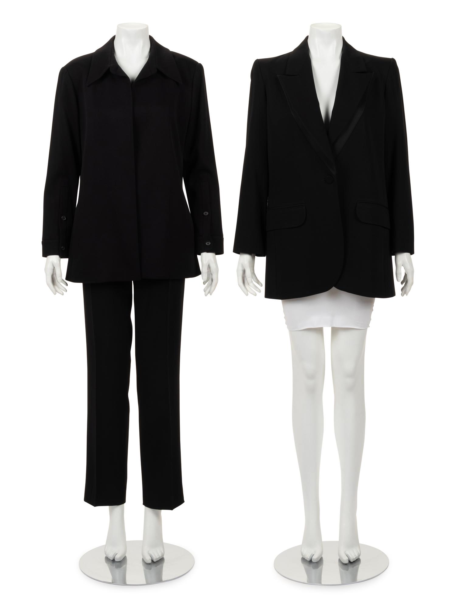 Three Designer Items: Two Yves Saint Laurent Jackets and One Pair of Valentino Pants, 2000-10s