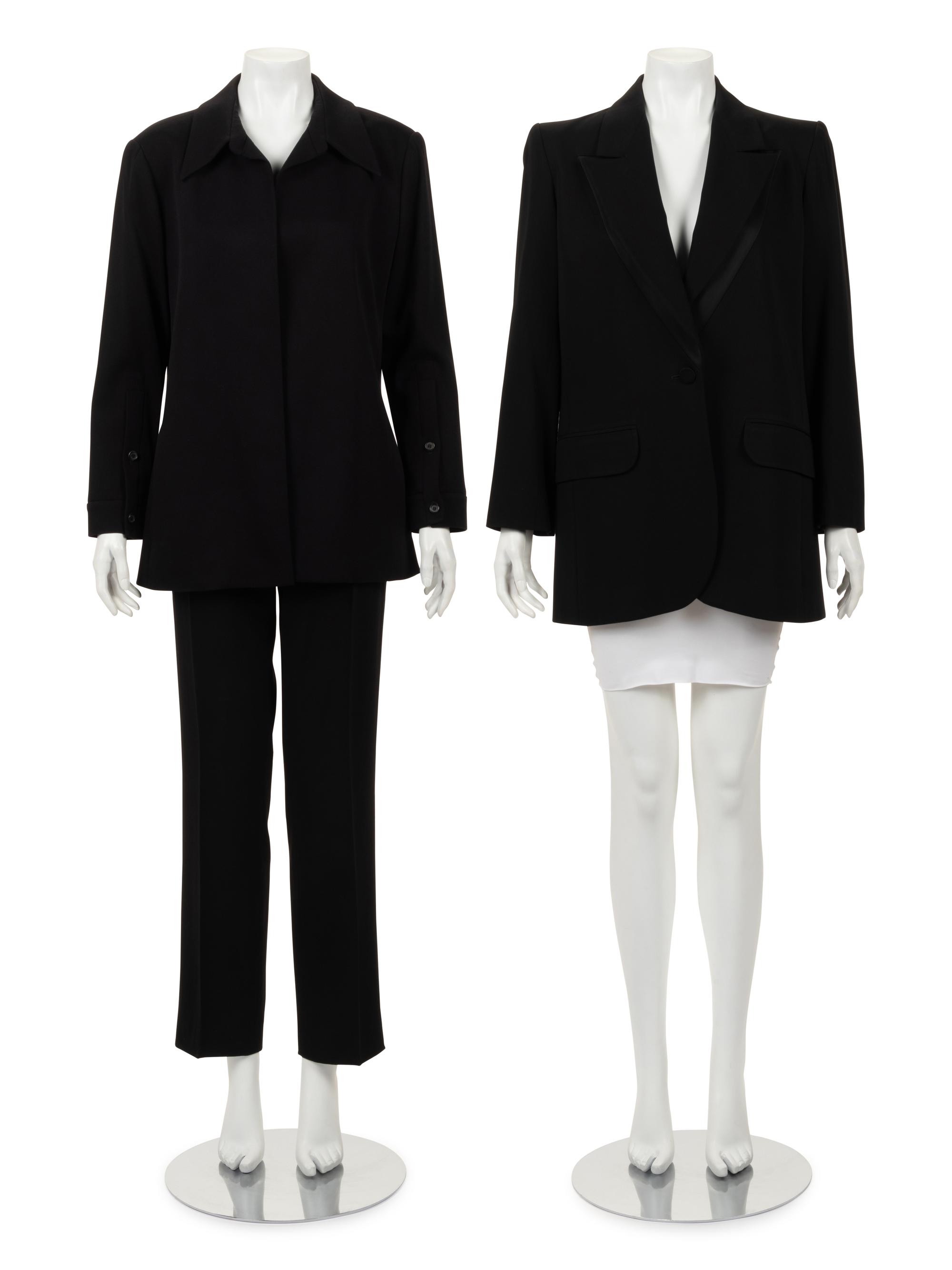Three Designer Items: Two Yves Saint Laurent Jackets and One Pair of Valentino Pants, 2000-10s