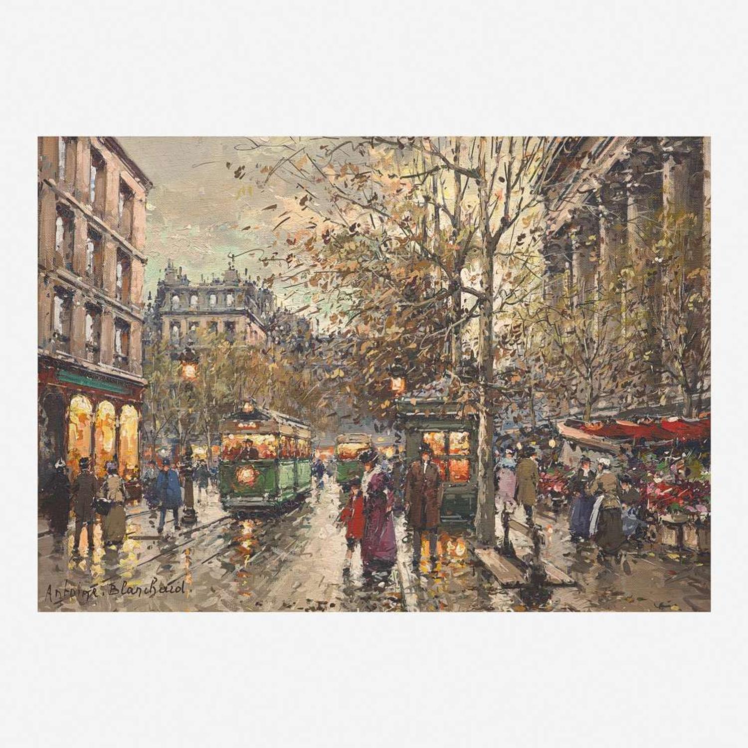 Antoine Blanchard (French, 1910–1988) Marchandes de Fleurs, La Madeleine