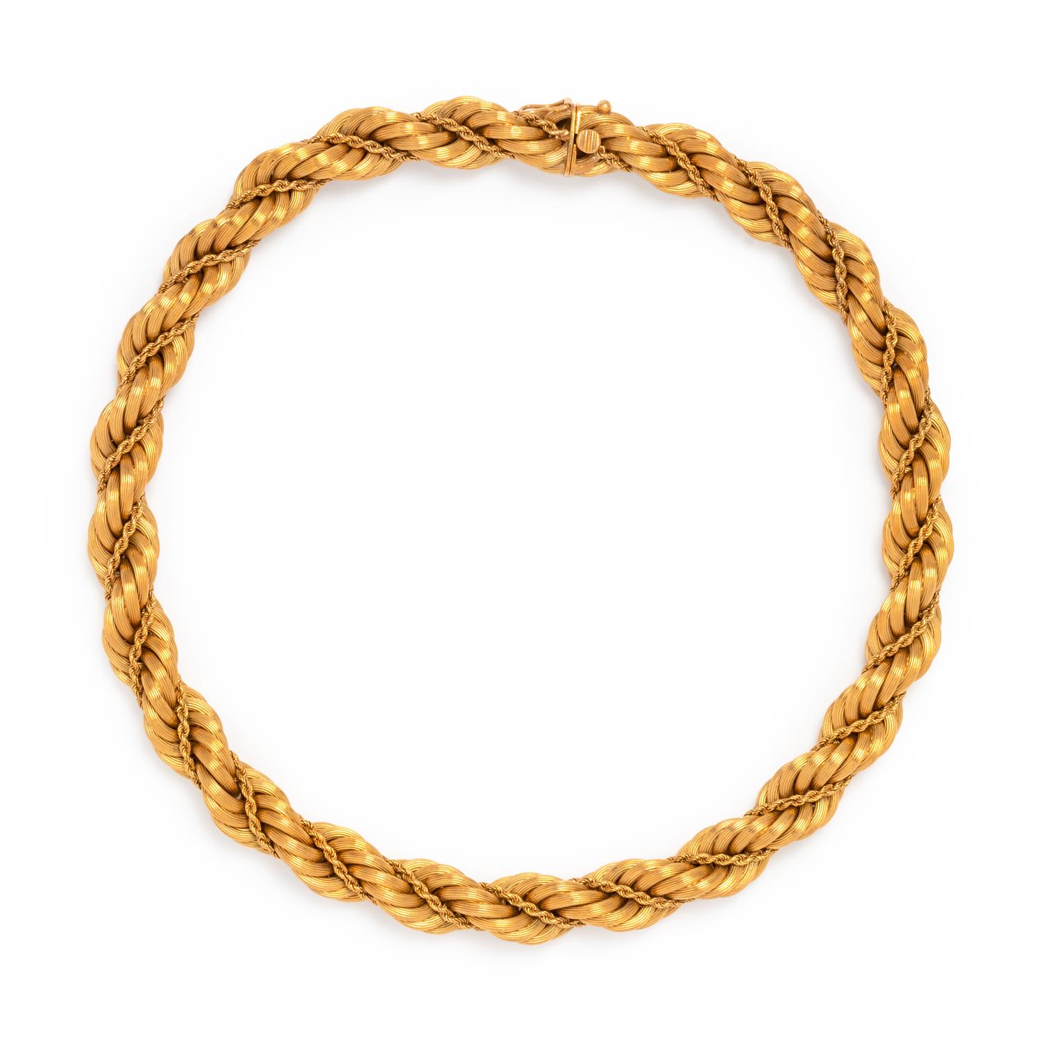 TIFFANY & CO., YELLOW GOLD NECKLACE