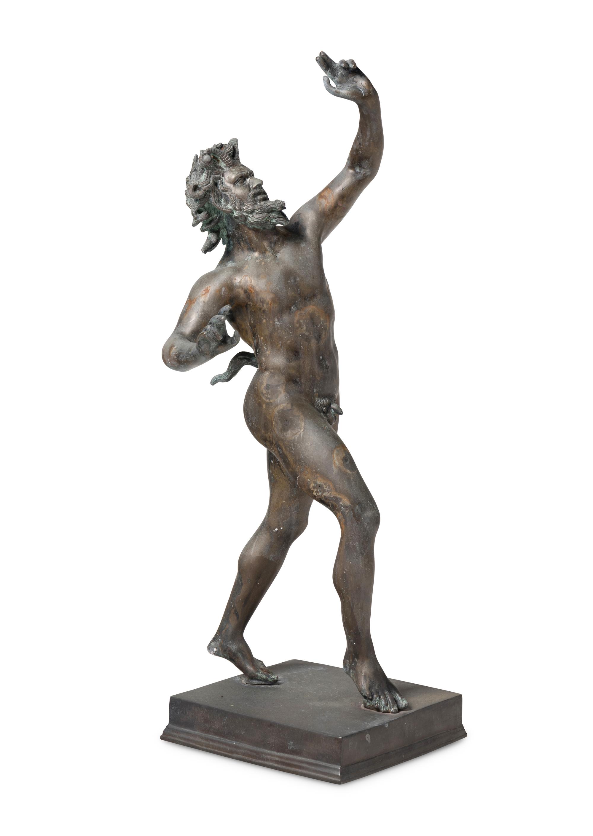 A Continental Bronze Figure of the Faun of Pompeii