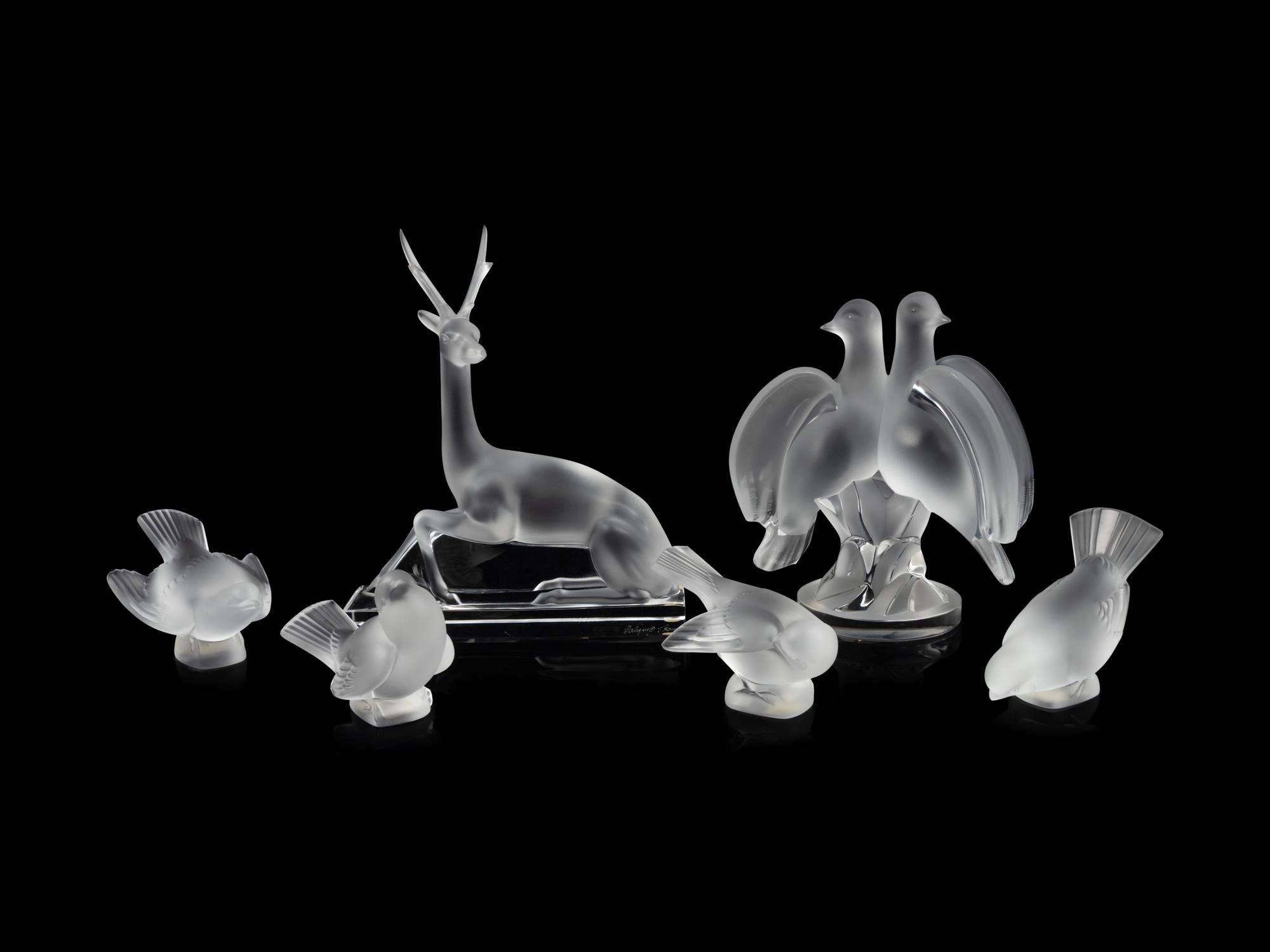 A Group of Lalique Table Articles