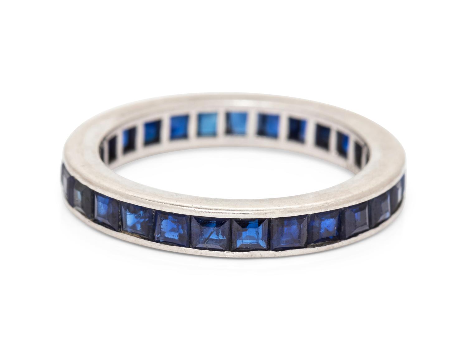 A Platinum and Sapphire Eternity Band,