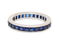 A Platinum and Sapphire Eternity Band,