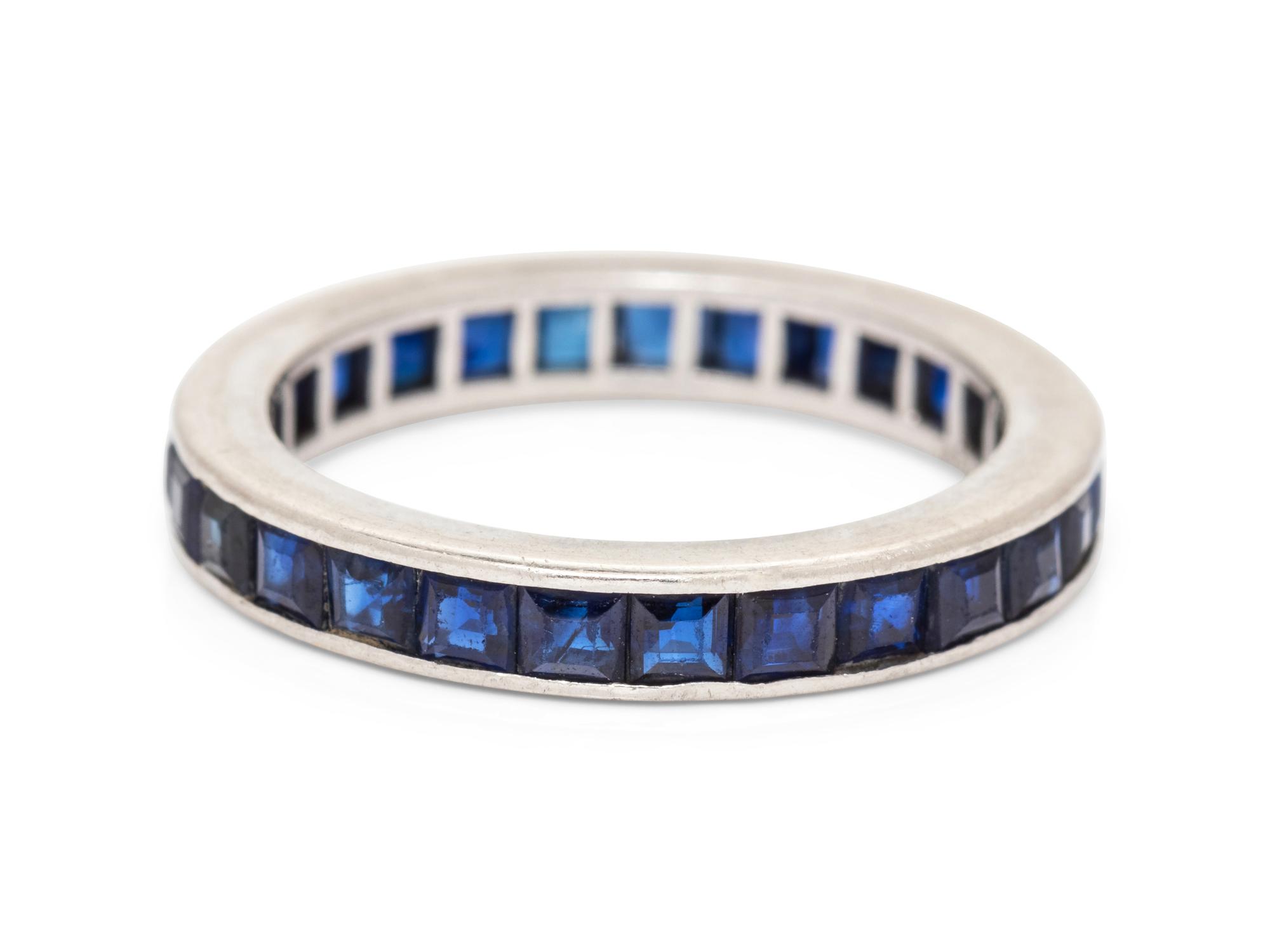 A Platinum and Sapphire Eternity Band,