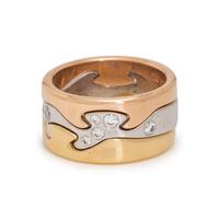 GEORG JENSEN, NINA KOPPEL, TRICOLOR GOLD AND DIAMOND 'FUSION' RING SET