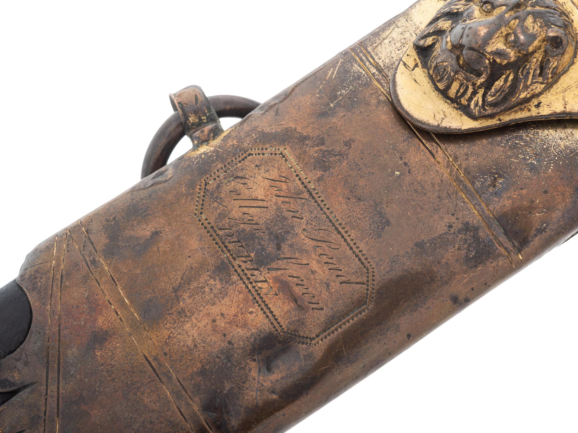 [WAR OF 1812]. 1803 pattern British Light Infantry or Grenadier officer's sword made by noted Irish cutler John Reed, College Green, Dublin.