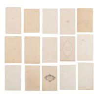 [Civil War] Group of 15 Carte de Visites of Armed Union Officers and Enlisted Men.