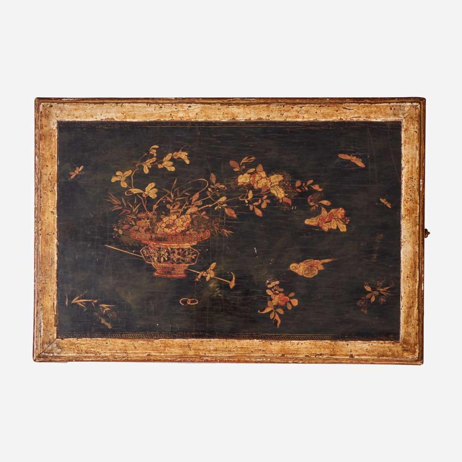 A George I Giltwood and Japanned Lacquer Work Table