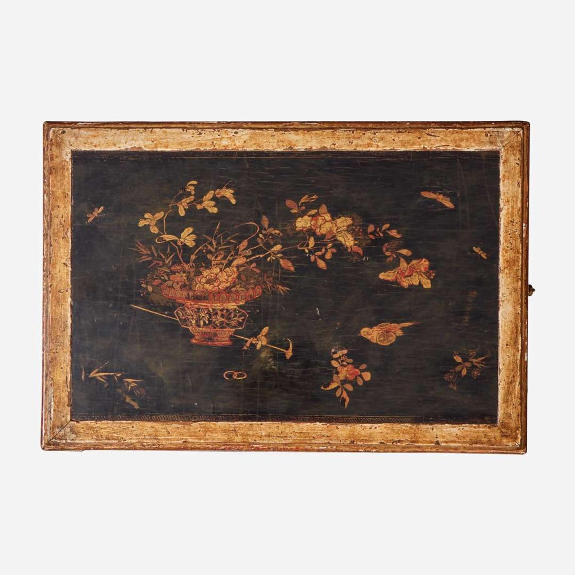 A George I Giltwood and Japanned Lacquer Work Table
