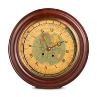 A French Striking Eight Day World Time Clock