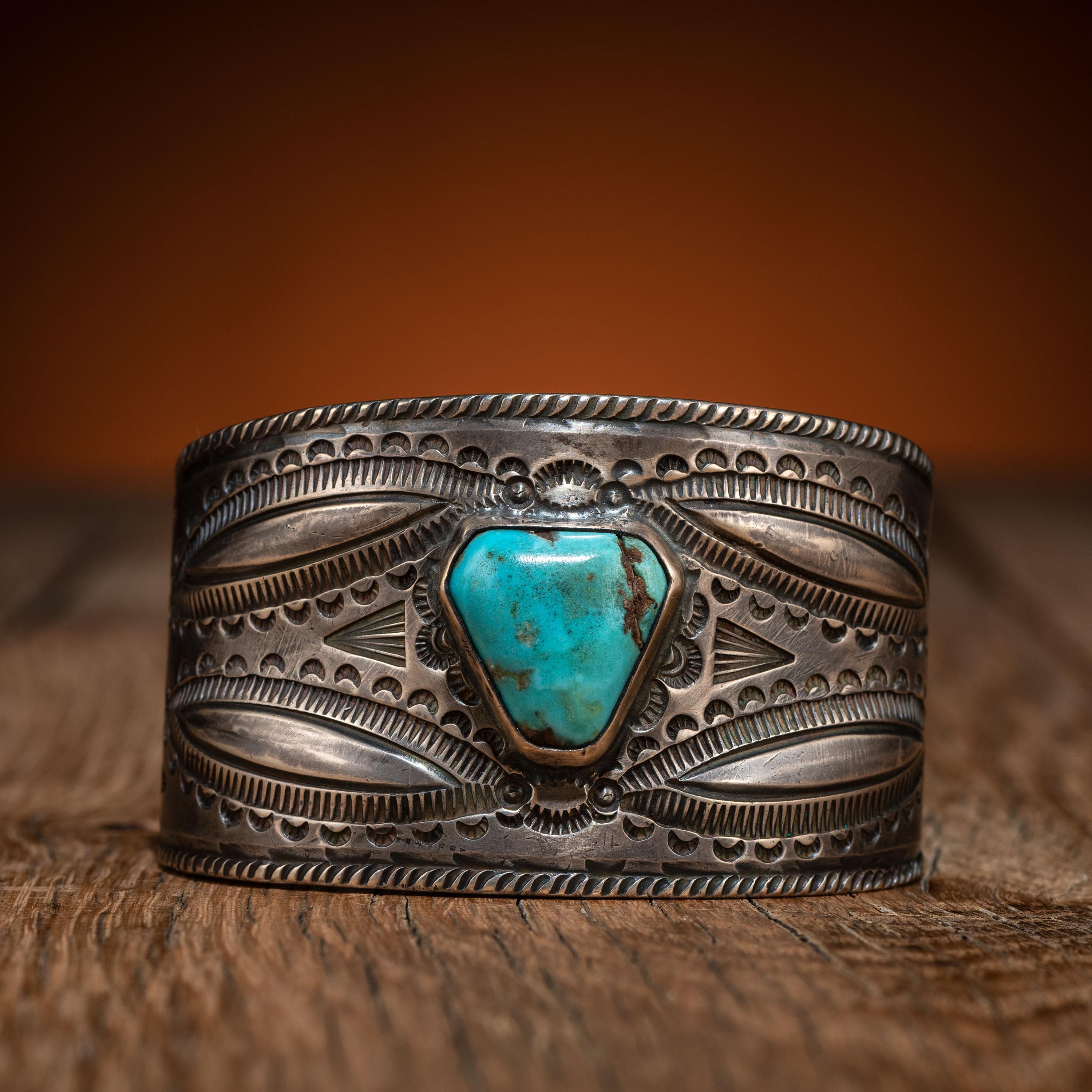 Navajo Silver and Turquoise Cuff Bracelet