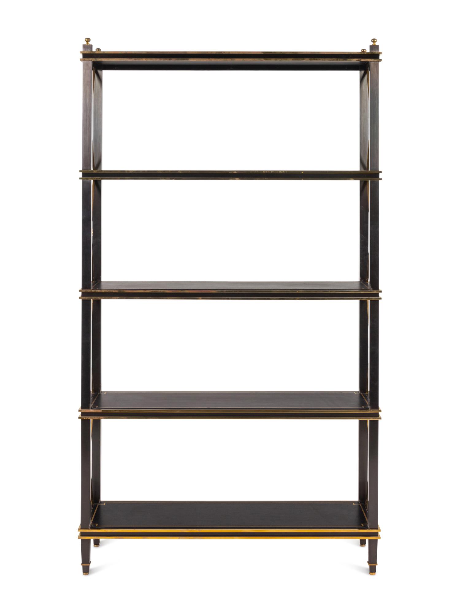 A Contemporary Metal Etagere in the Style of Maison Jansen