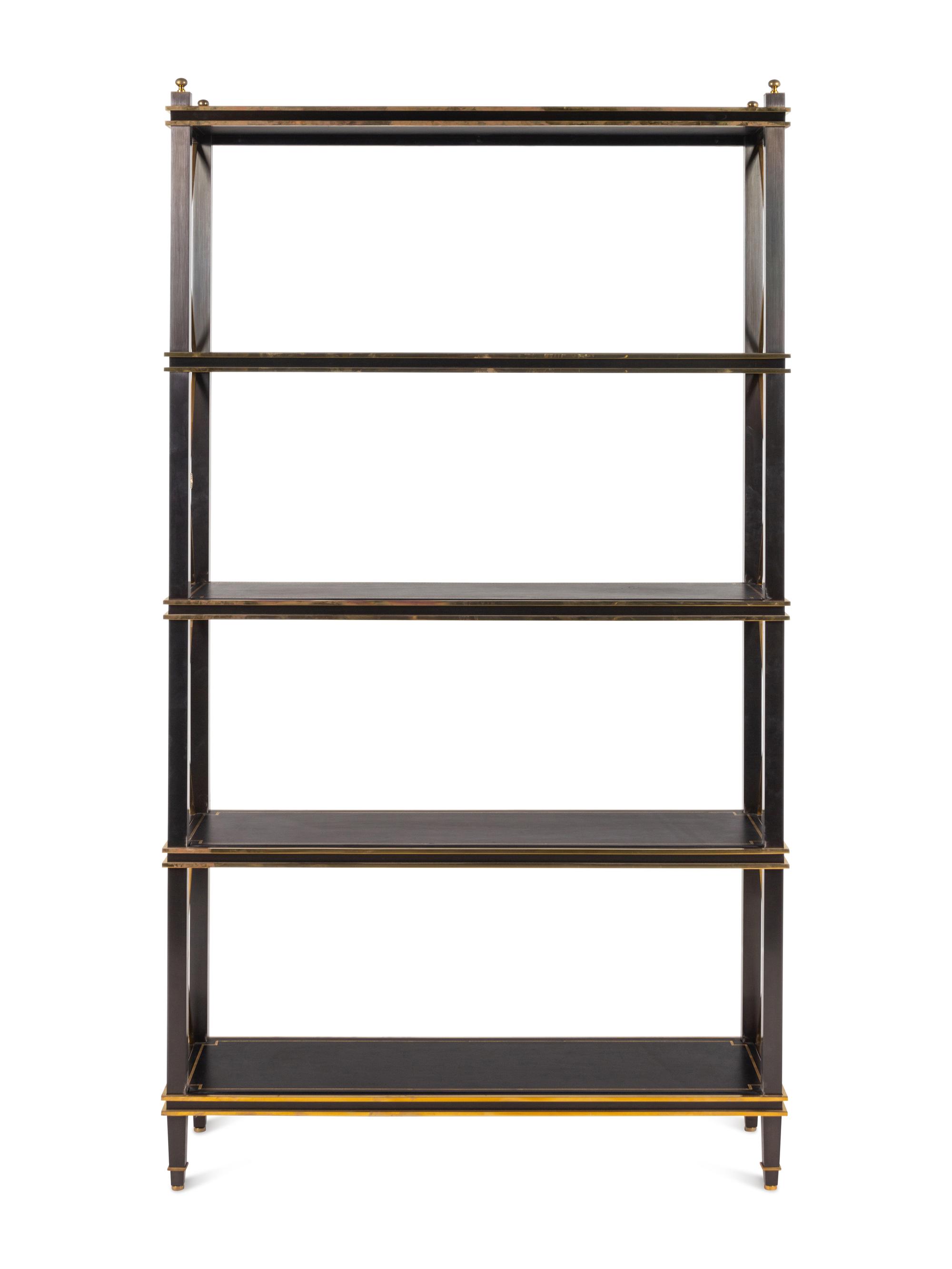 A Contemporary Metal Etagere in the Style of Maison Jansen