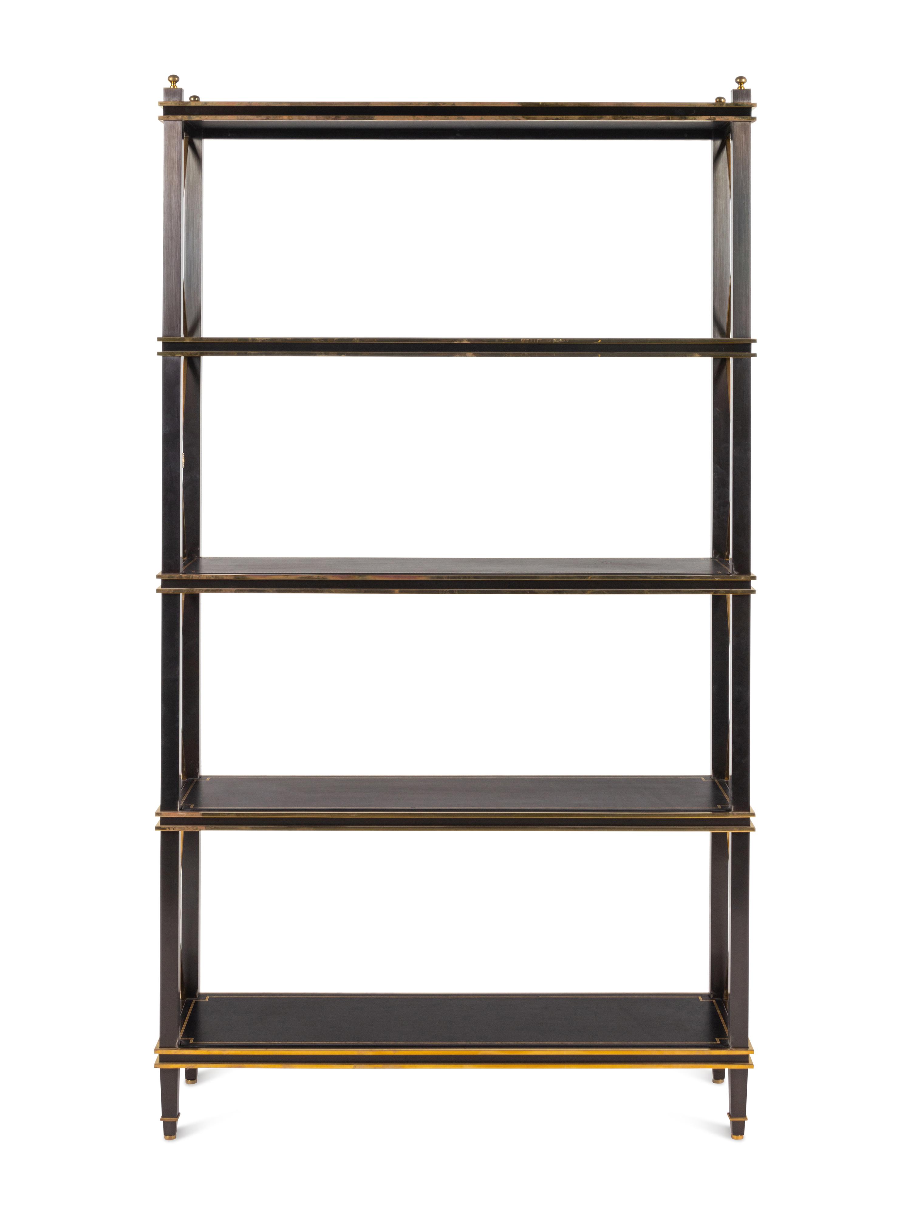 A Contemporary Metal Etagere in the Style of Maison Jansen