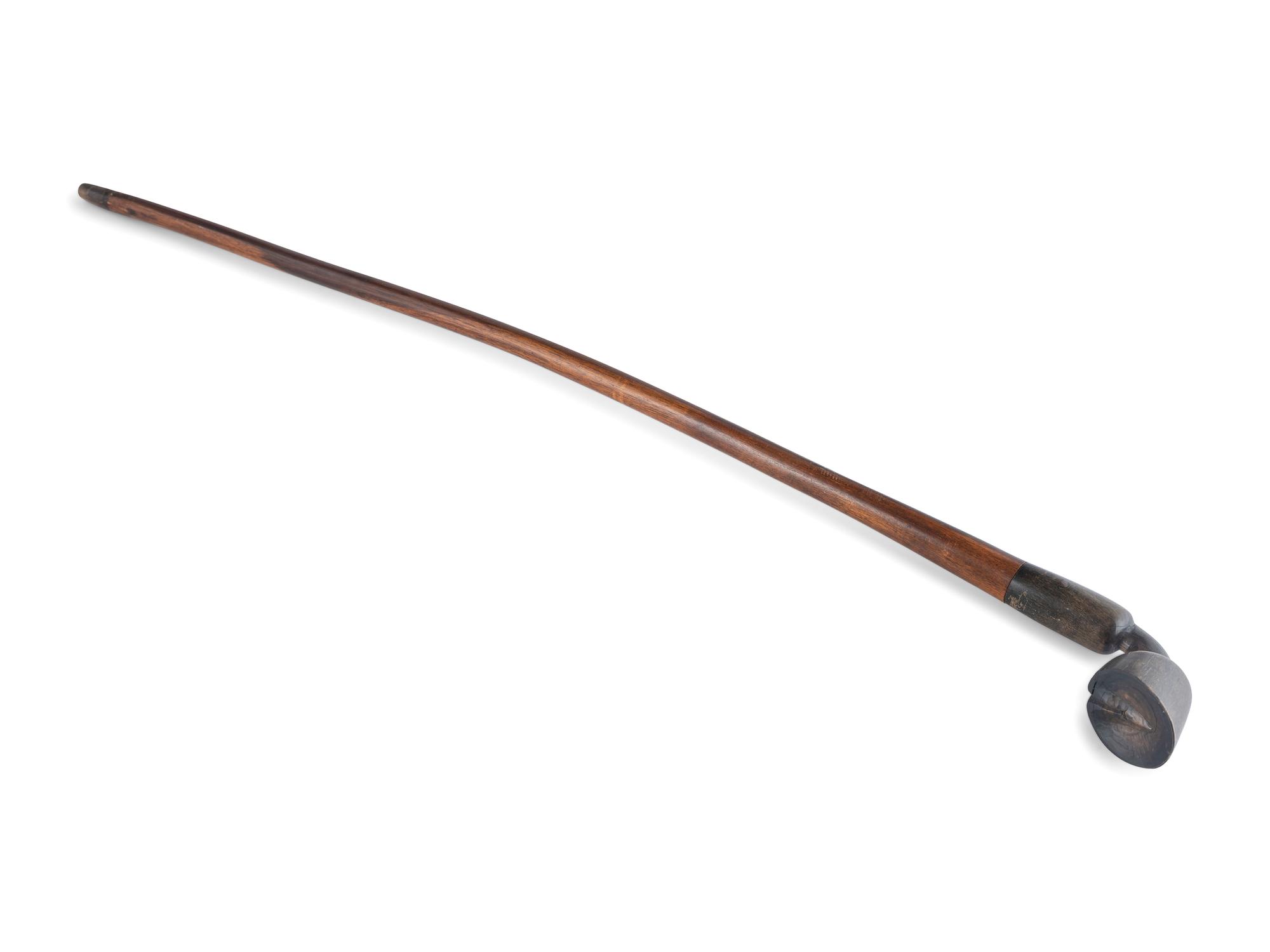 A Cane with Hoof-Form Horn Handle