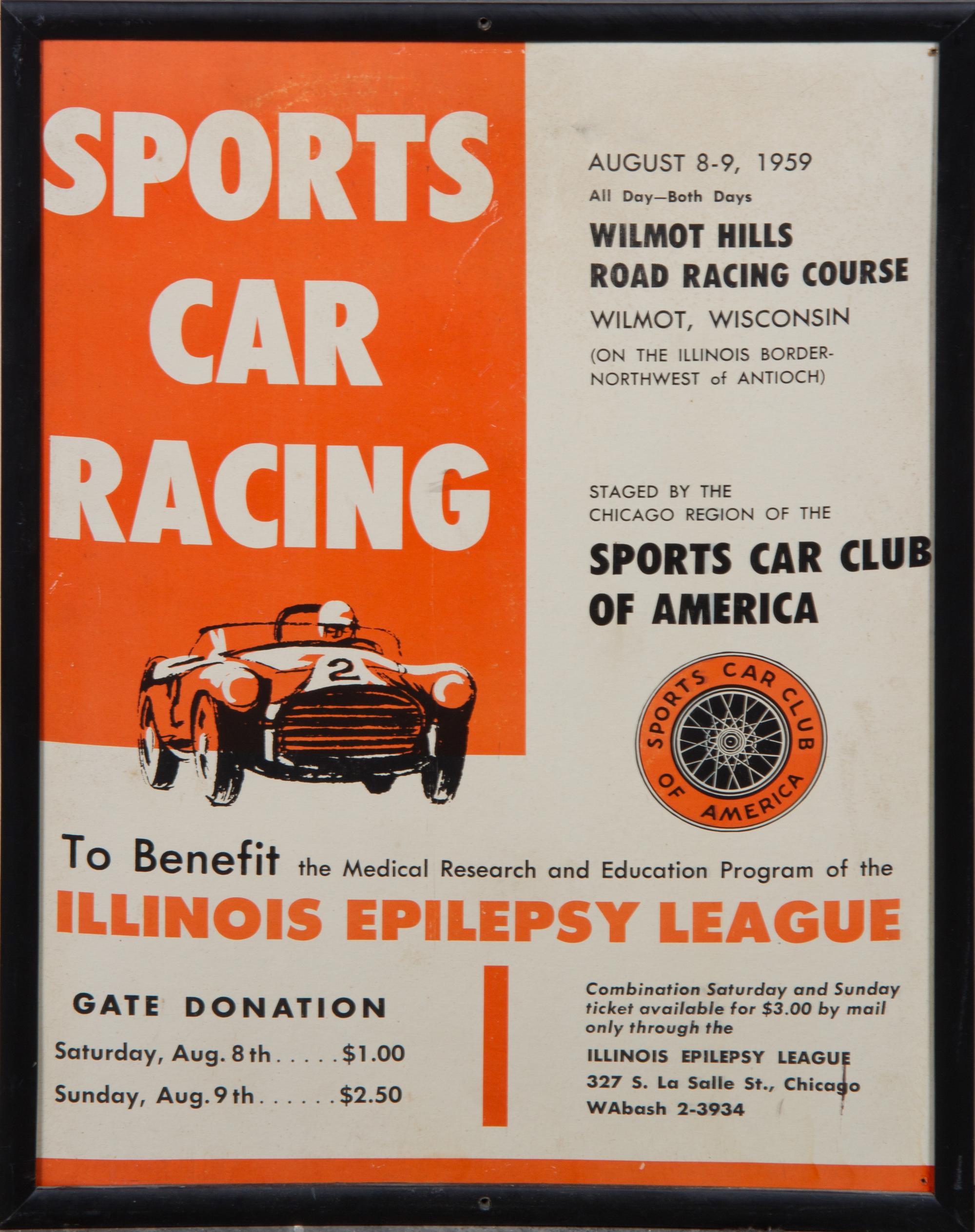 A Collection of Racing Posters Largest 36 x 24 1/8 inches (framed).