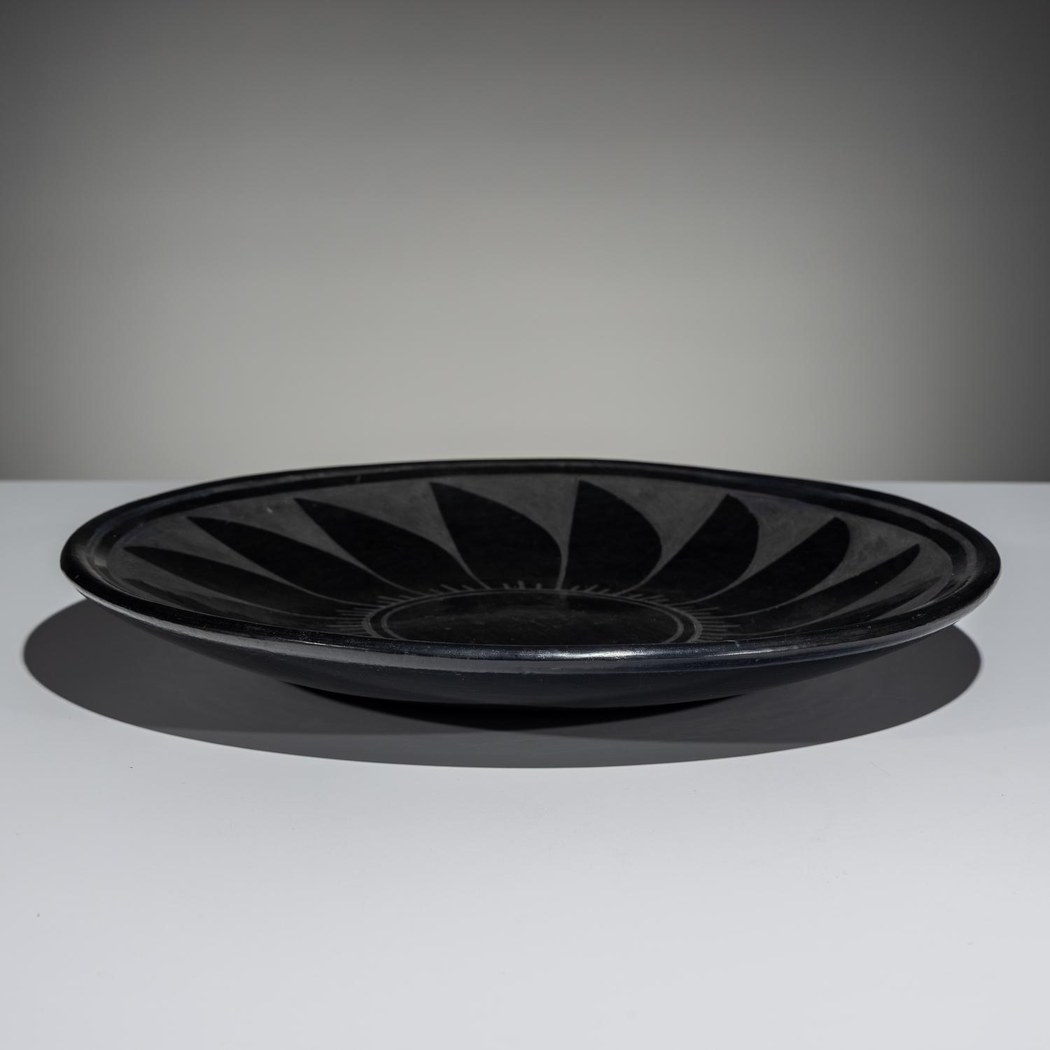 Blackware Pottery Plate