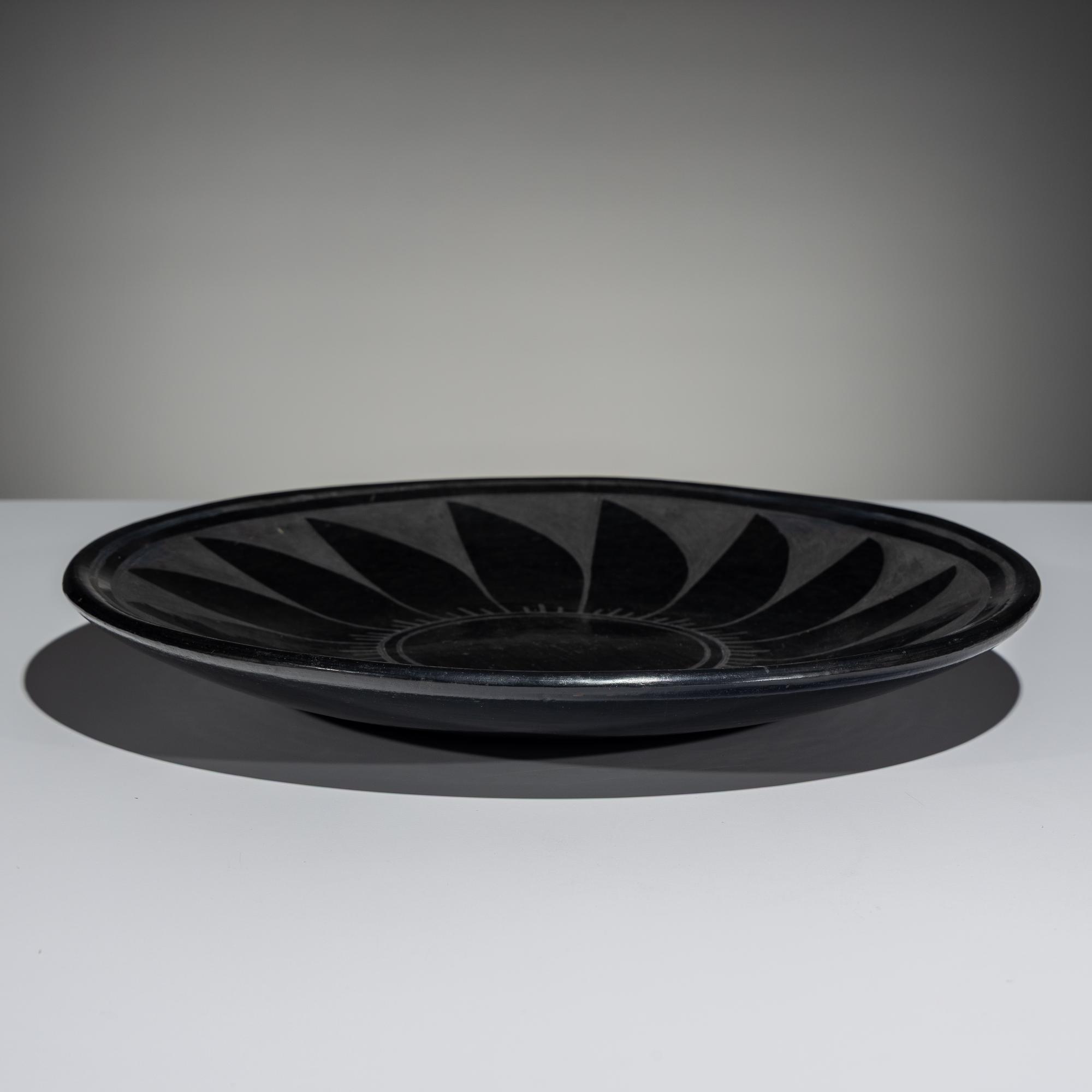 Blackware Pottery Plate