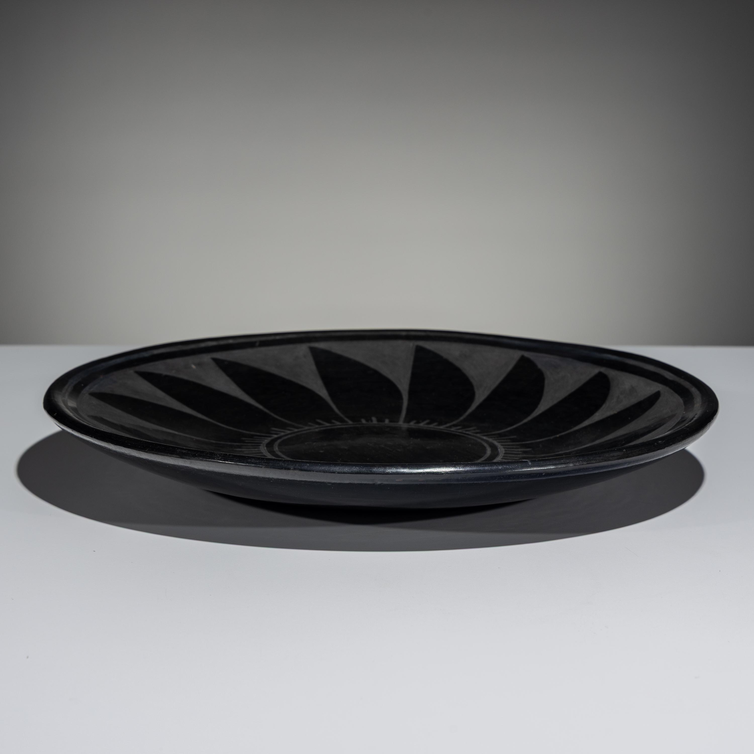 Blackware Pottery Plate