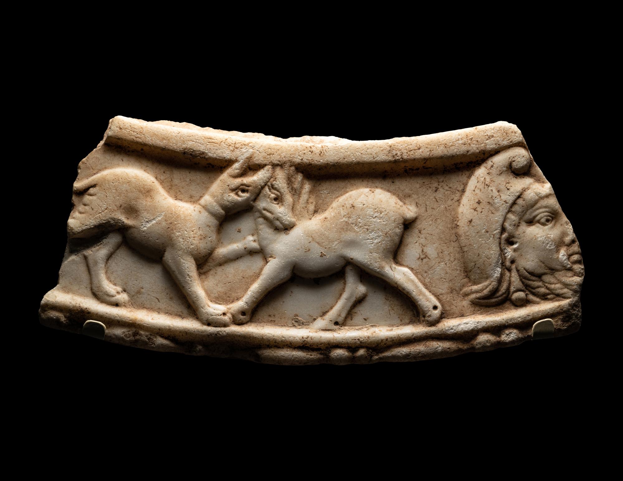 A Roman Marble Basin Fragment