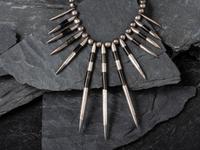 Taxco Silver and Obsidian Necklace, 1956-1962