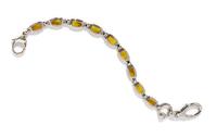 A Gianni Versace Faux Amber Link Pocket Chain, 14.5" x 1".
