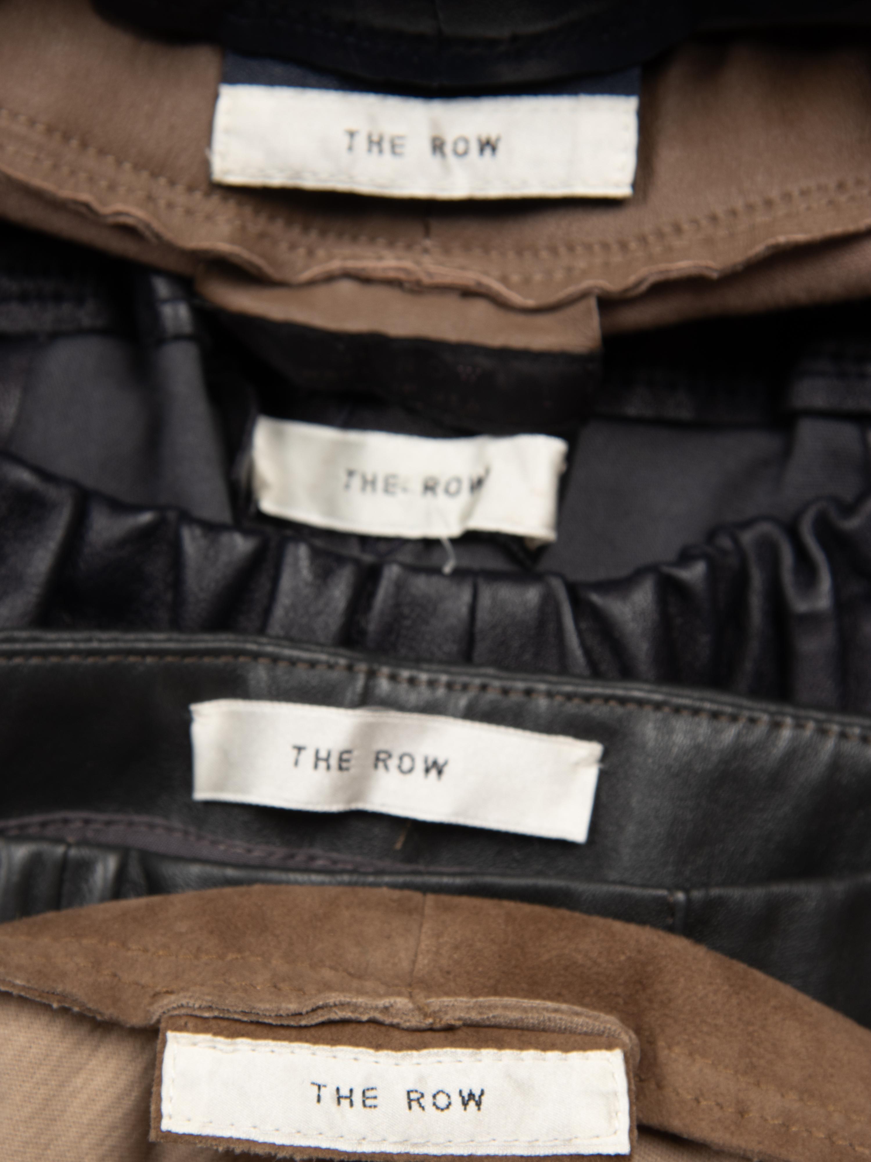 The Row, Five Pairs of Leather Pants/Leggings