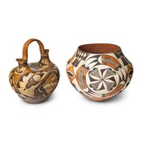 Acoma Pottery Olla and Wedding Vase