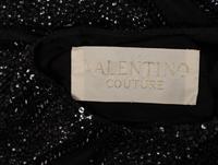Valentino Couture, Haute Couture Black Beaded Column Gown