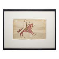Wanbli Hito, Roan Eagle (Lakota, b. 1863) — untitled, warrior on horseback ca 1890