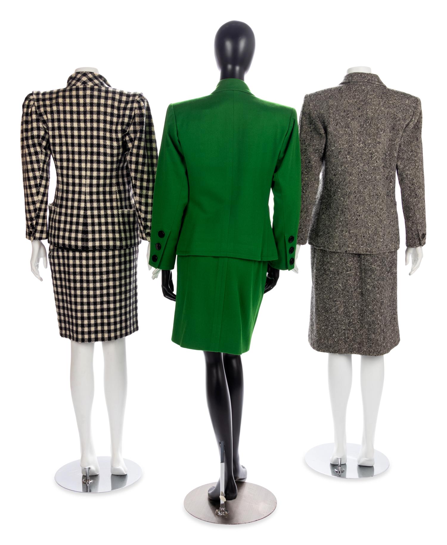 Three Yves Saint Laurent & Ungaro Skirt Suits, 1980-90s
