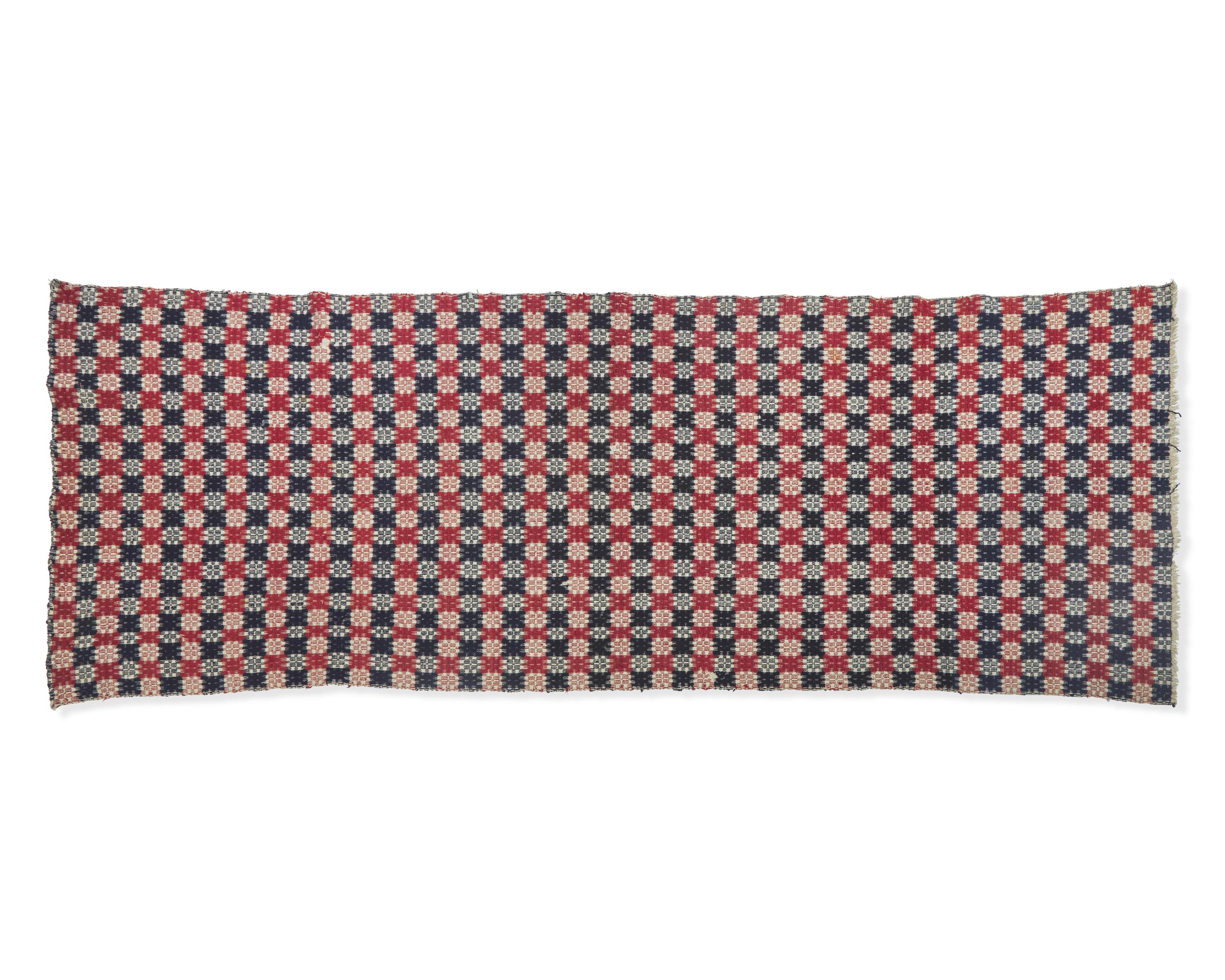 A Group of Five Woven Wool and Cotton Coverlets and Coverlet Panels, Pennsylvania, 19th Century