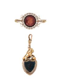 COLLECTION OF VICTORIAN HARDSTONE JEWELRY
