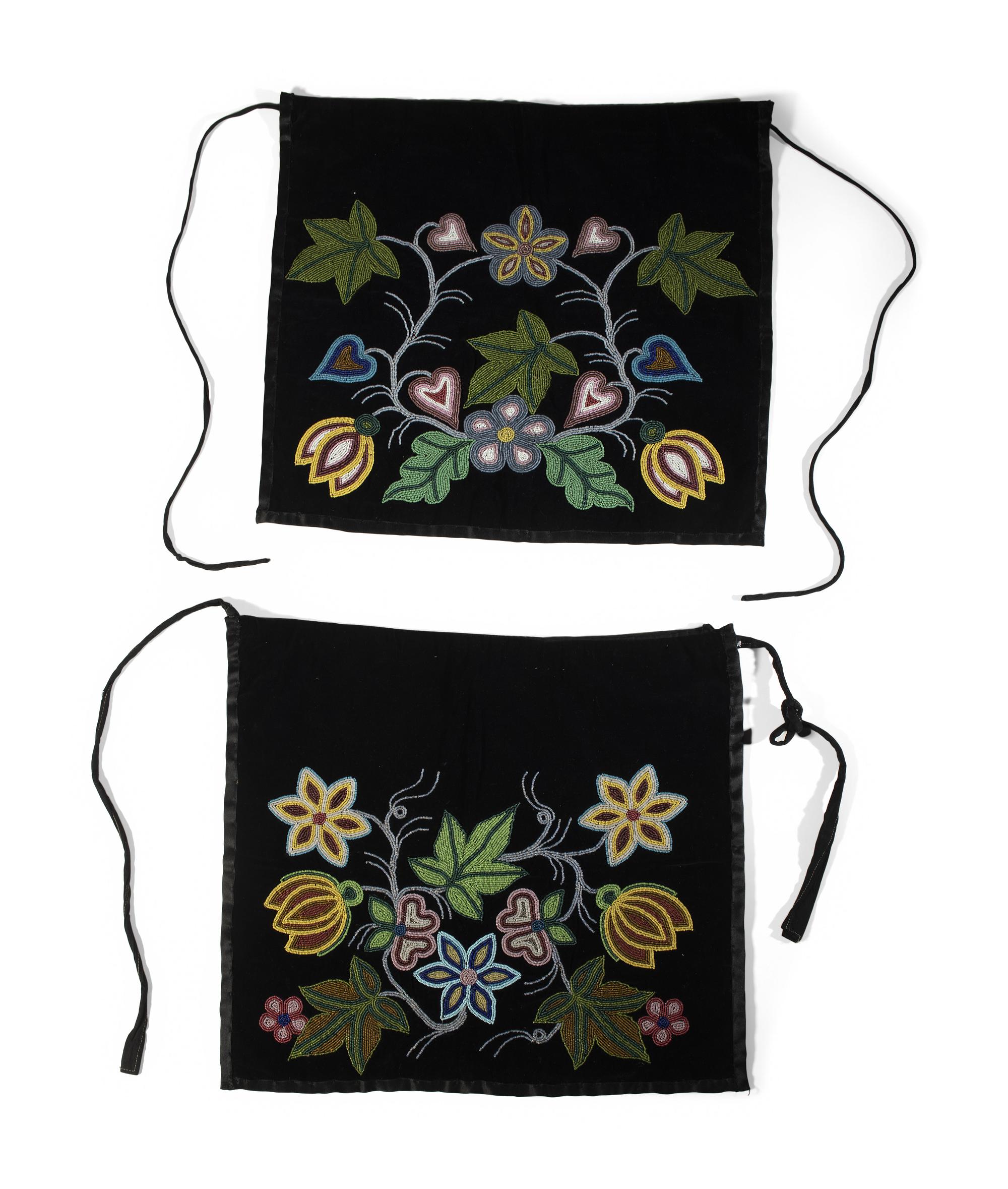 Anishinaabe Beaded Skirt, Half Leggings, and Pillow Case